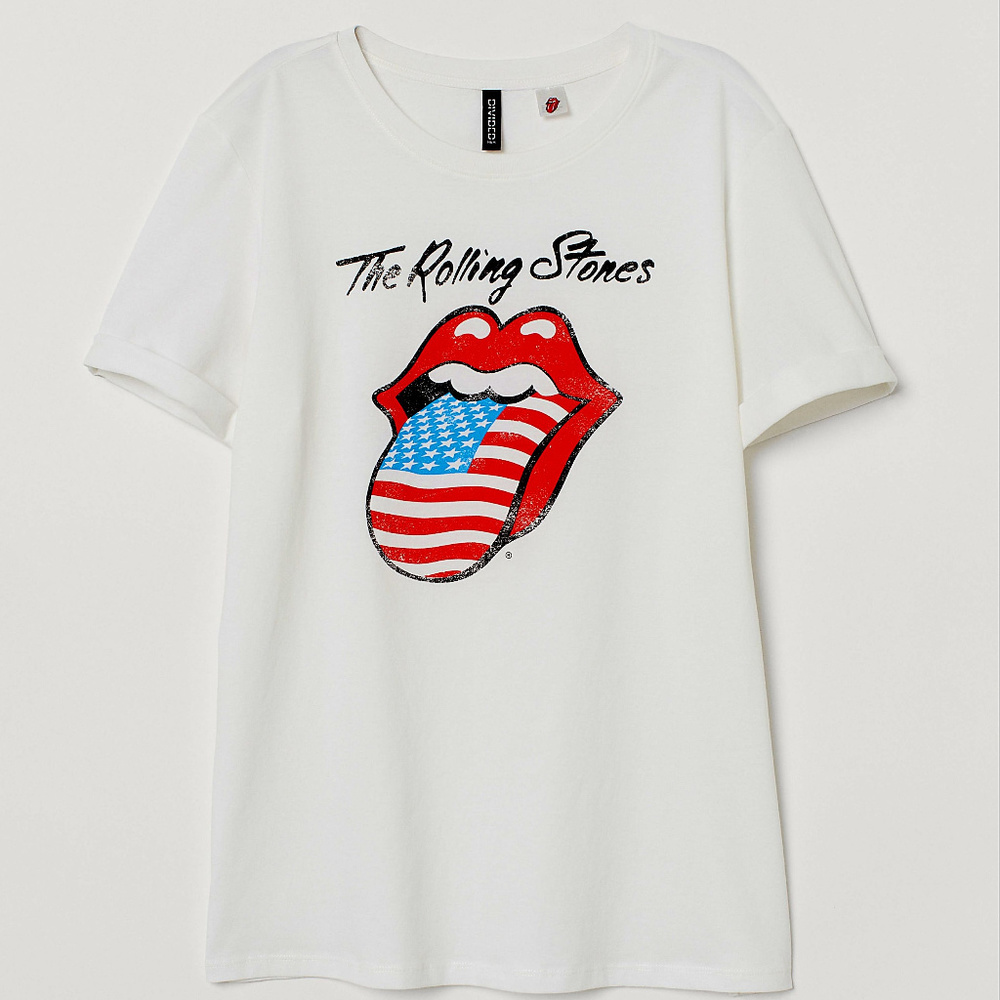 Rolling Stones Tongue Logo Official  rock cotton Tee L XL runs bigger NWT - Picture 2 of 4
